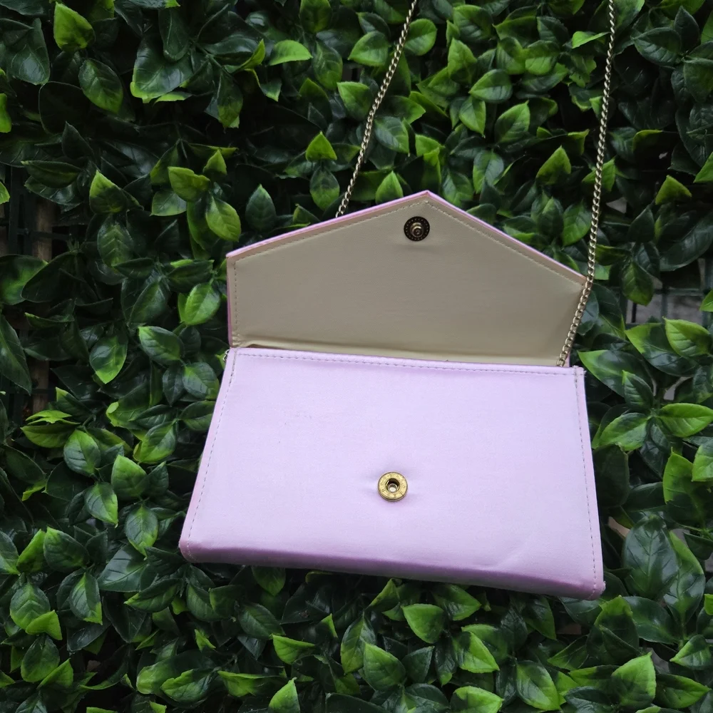 Stylish Satin Pink Handbag and Heels Set